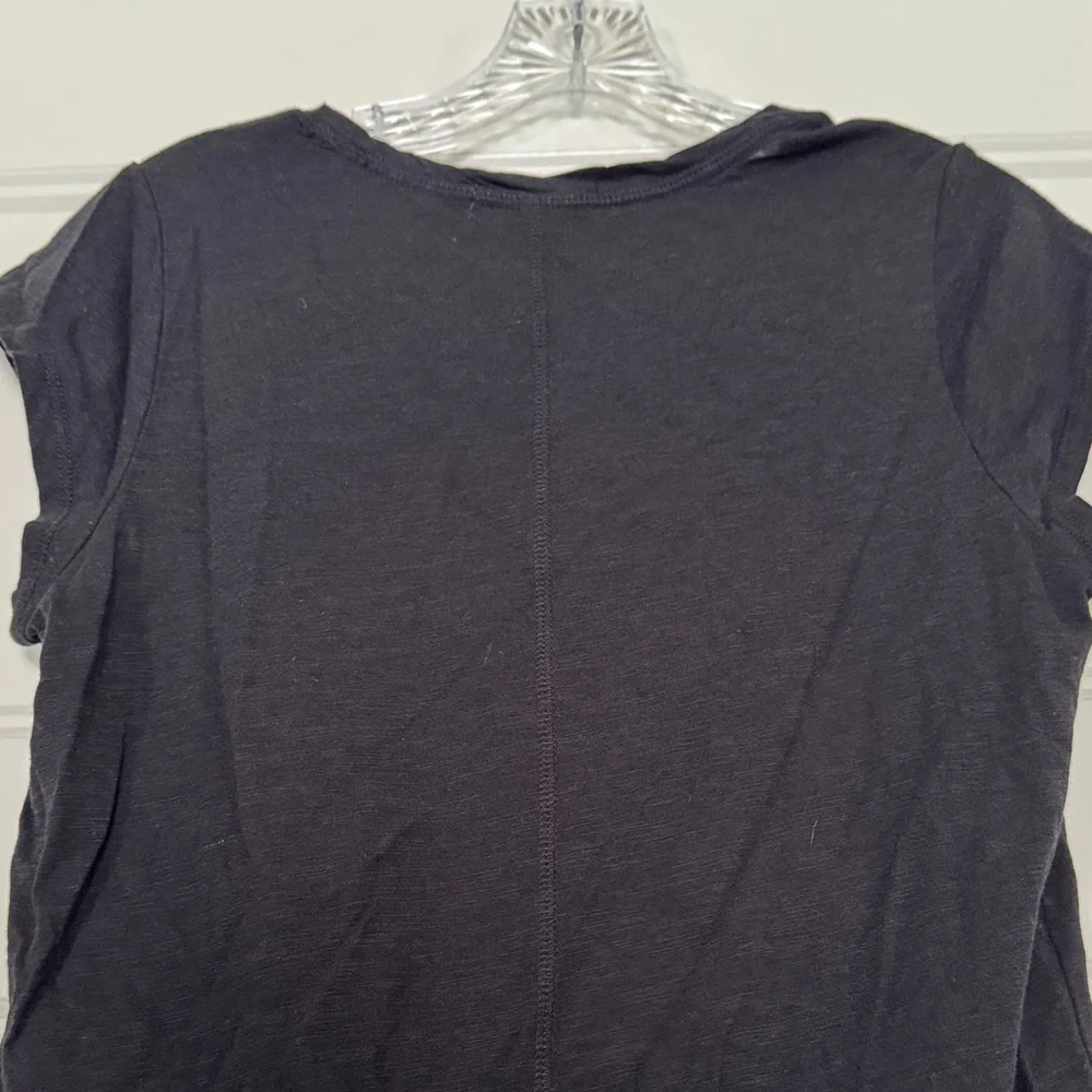 Sanctuary Black Cap Sleeve Tee Pocket detail Medium - Picture 8 of 8